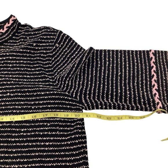 Ming Wang Black/Pink Cardigan Open Blazer Womens Size PL 100% Filament Acrylic - Picture 10 of 13